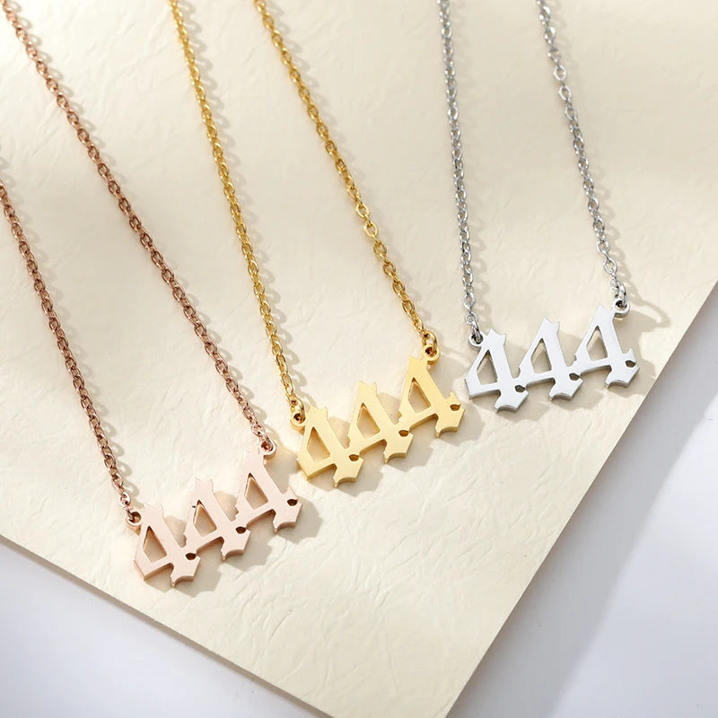 🔮 Divine Vibes – Angel Number Stainless Steel Necklace