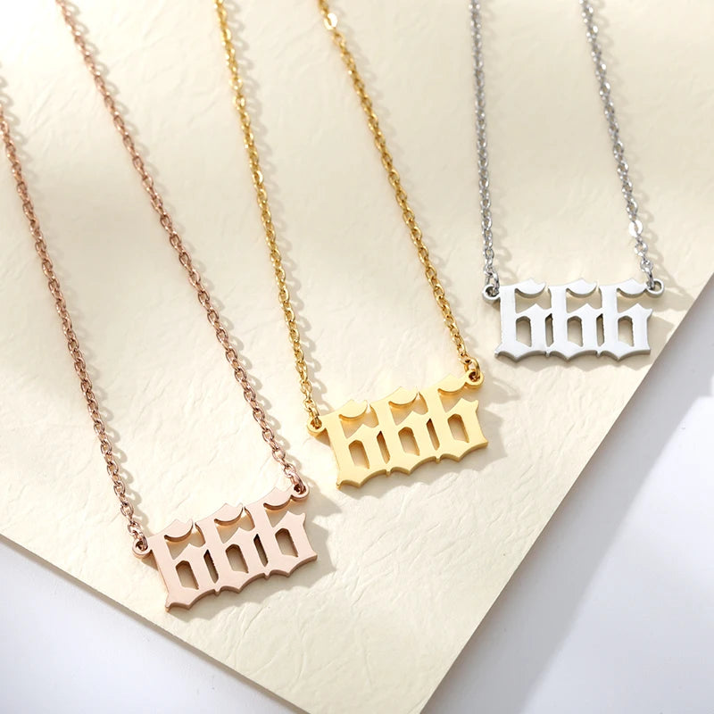 🔮 Divine Vibes – Angel Number Stainless Steel Necklace