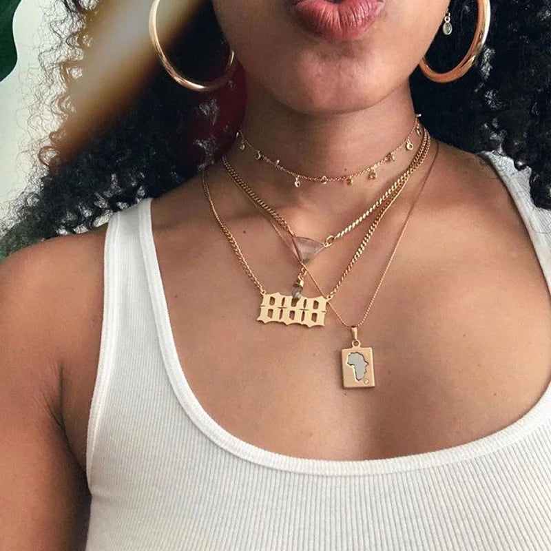 🔮 Divine Vibes – Angel Number Stainless Steel Necklace