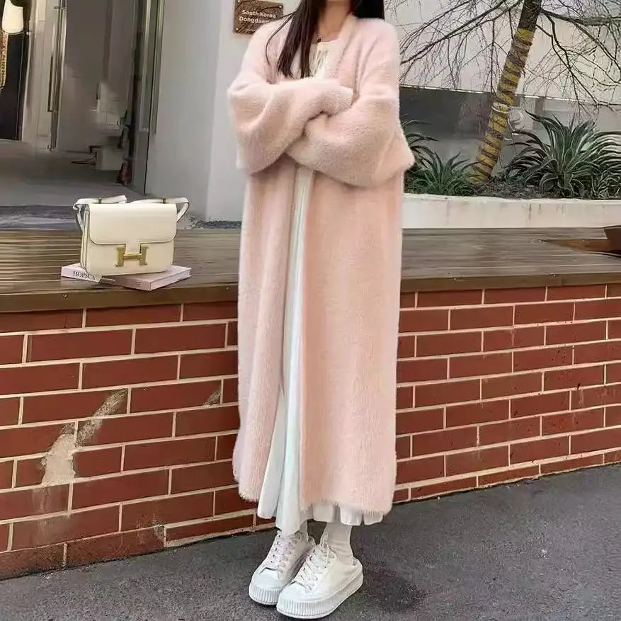 Lazy Style Open Knit Coat