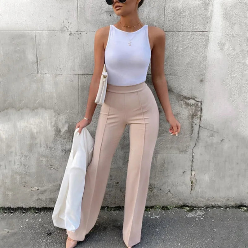 Flare Pants Bell Bottom Trousers | Slim Fit 