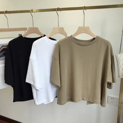 🔥 Sweet & Spicy – Korean Backless Crop Tee for Women