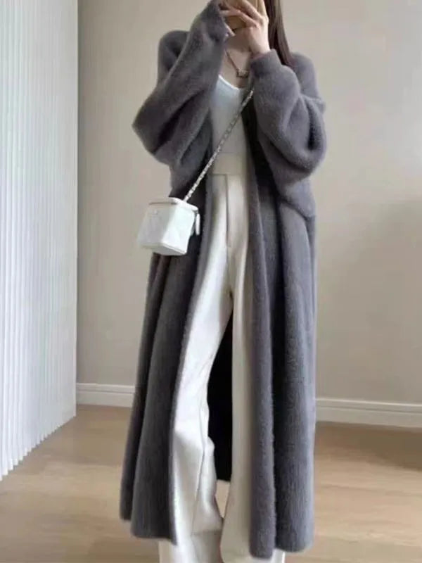 Lazy Style Open Knit Coat