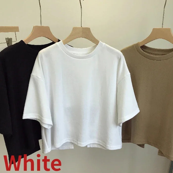 🔥 Sweet & Spicy – Korean Backless Crop Tee for Women