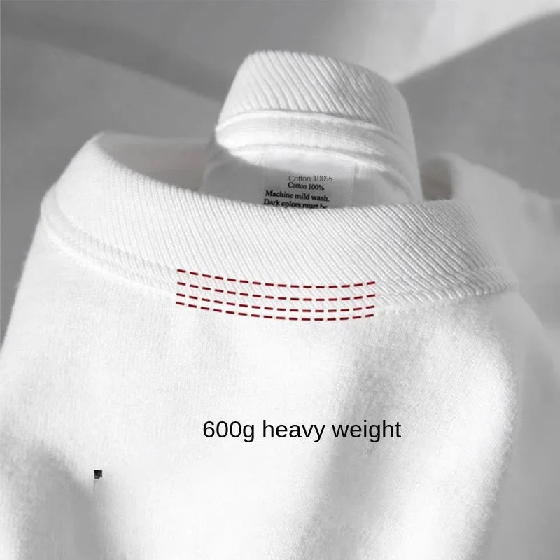 “600g Oversized Heavyweight T-Shirt – Unisex 100% Cotton Street Essential”