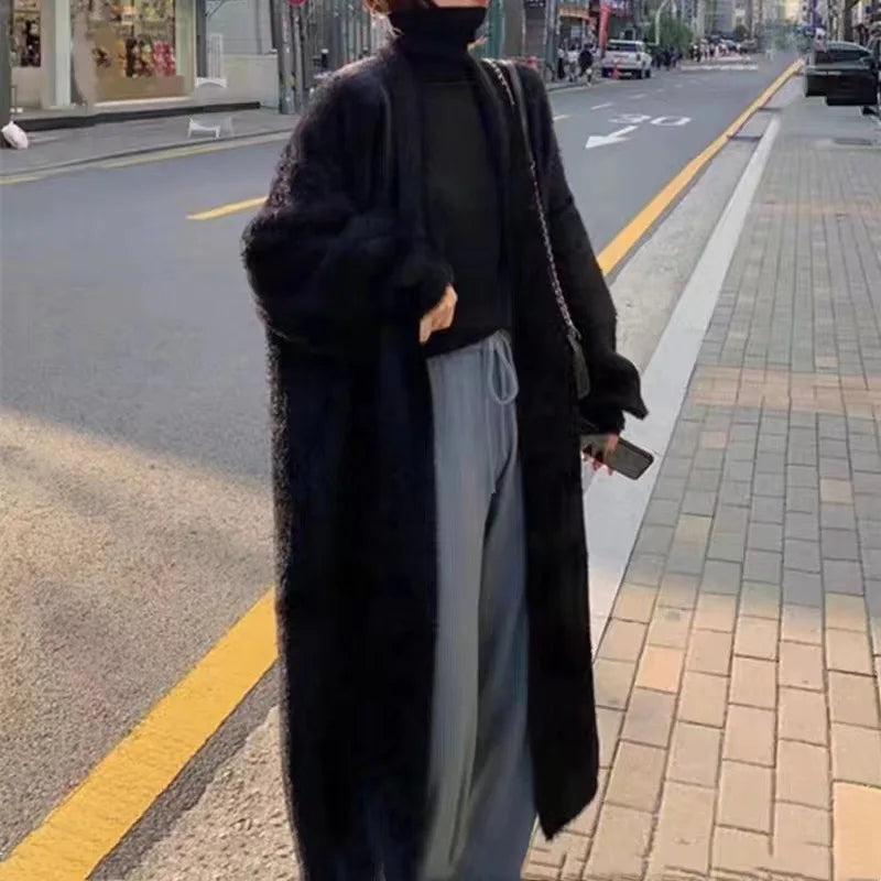 Lazy Style Open Knit Coat