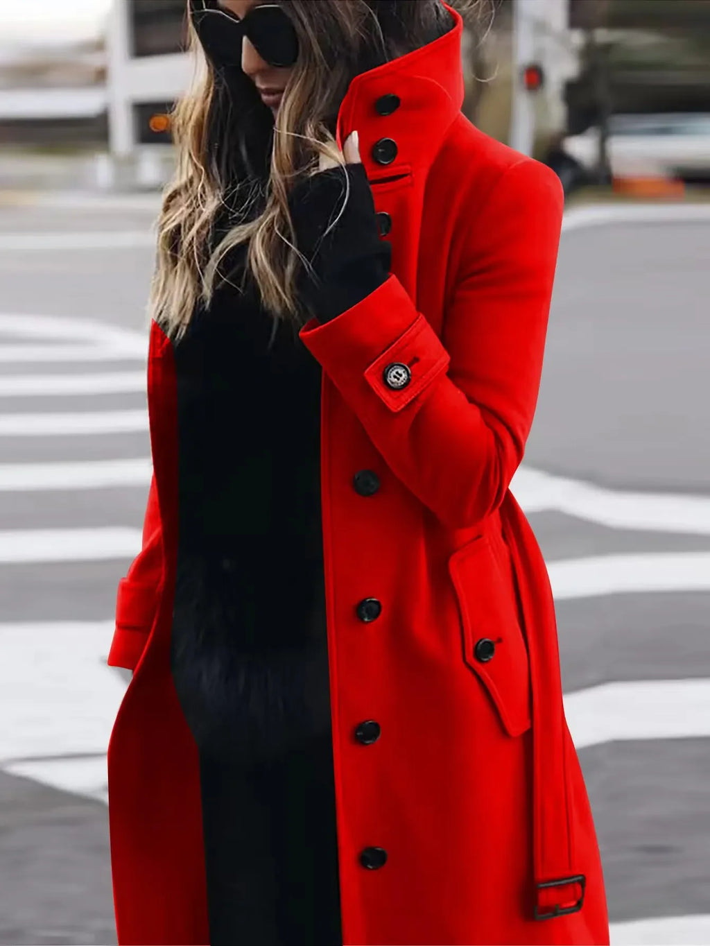 Long Sleeve Woolen Coat