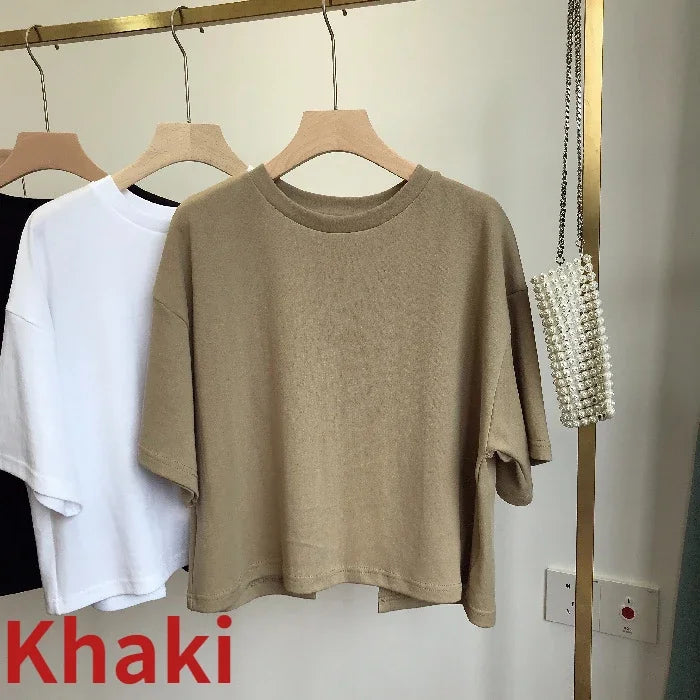 🔥 Sweet & Spicy – Korean Backless Crop Tee for Women