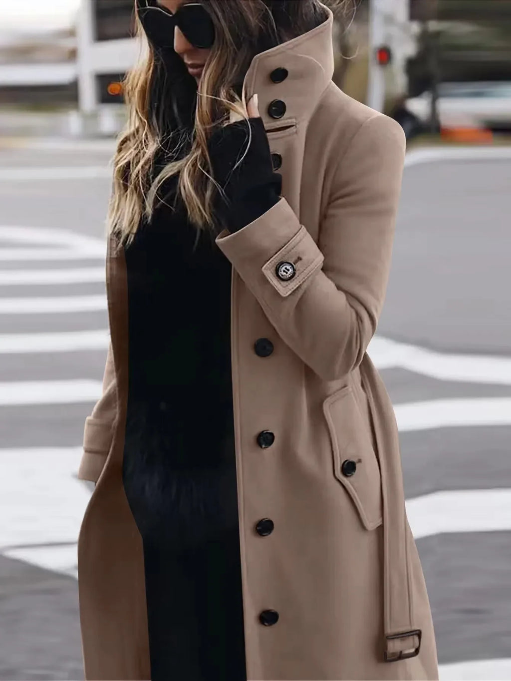 Long Sleeve Woolen Coat