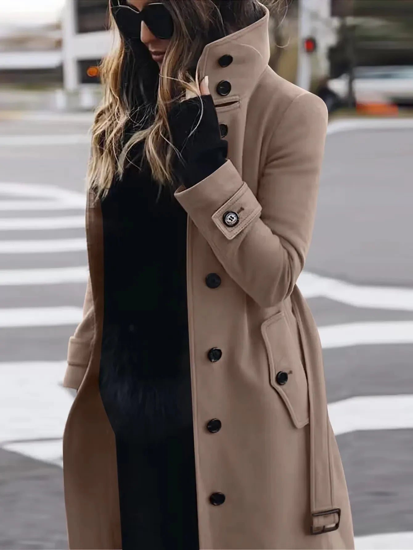 Long Sleeve Woolen Coat
