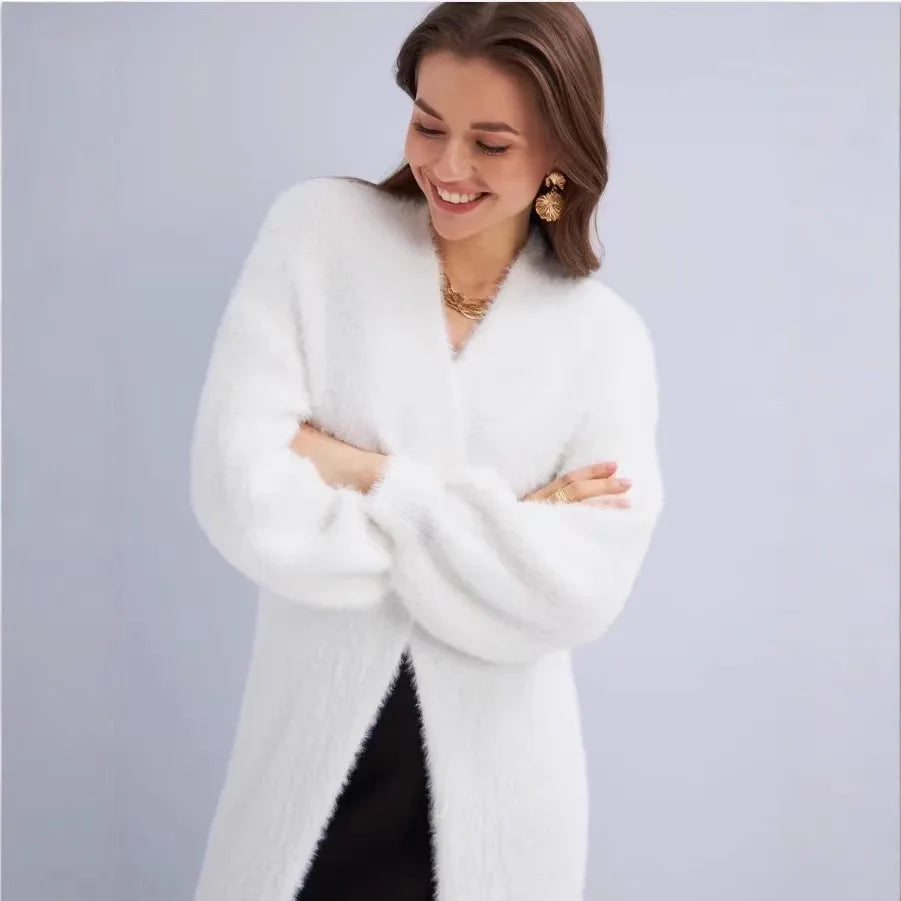 Lazy Style Open Knit Coat